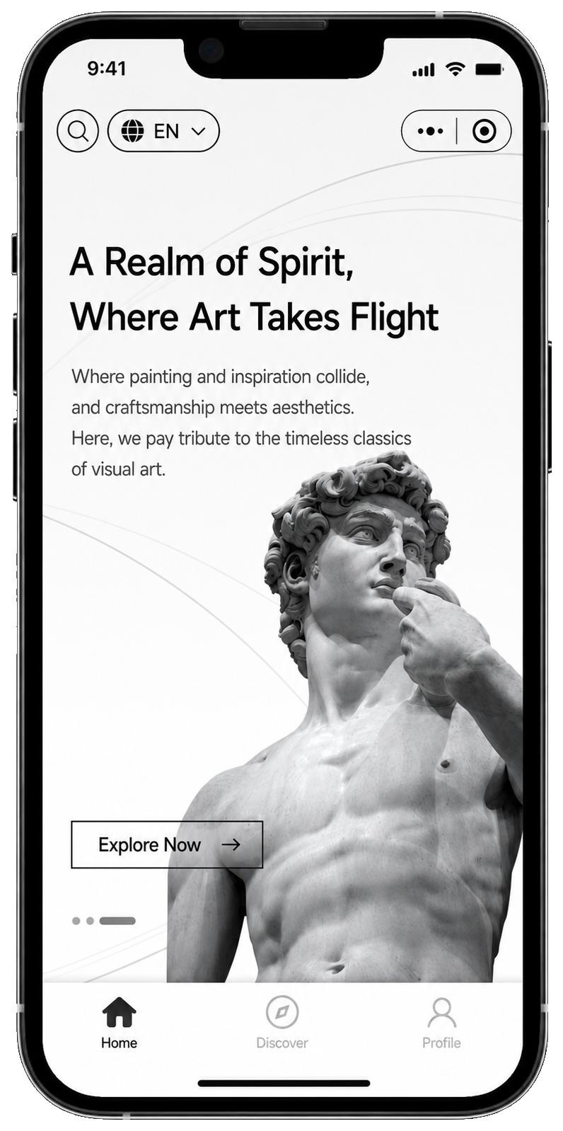 Gallery AI guide product mockup